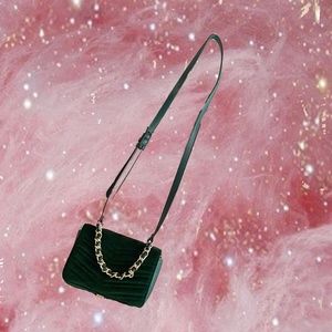 Carpisa Green Crossbody Handbag with Gold Chain